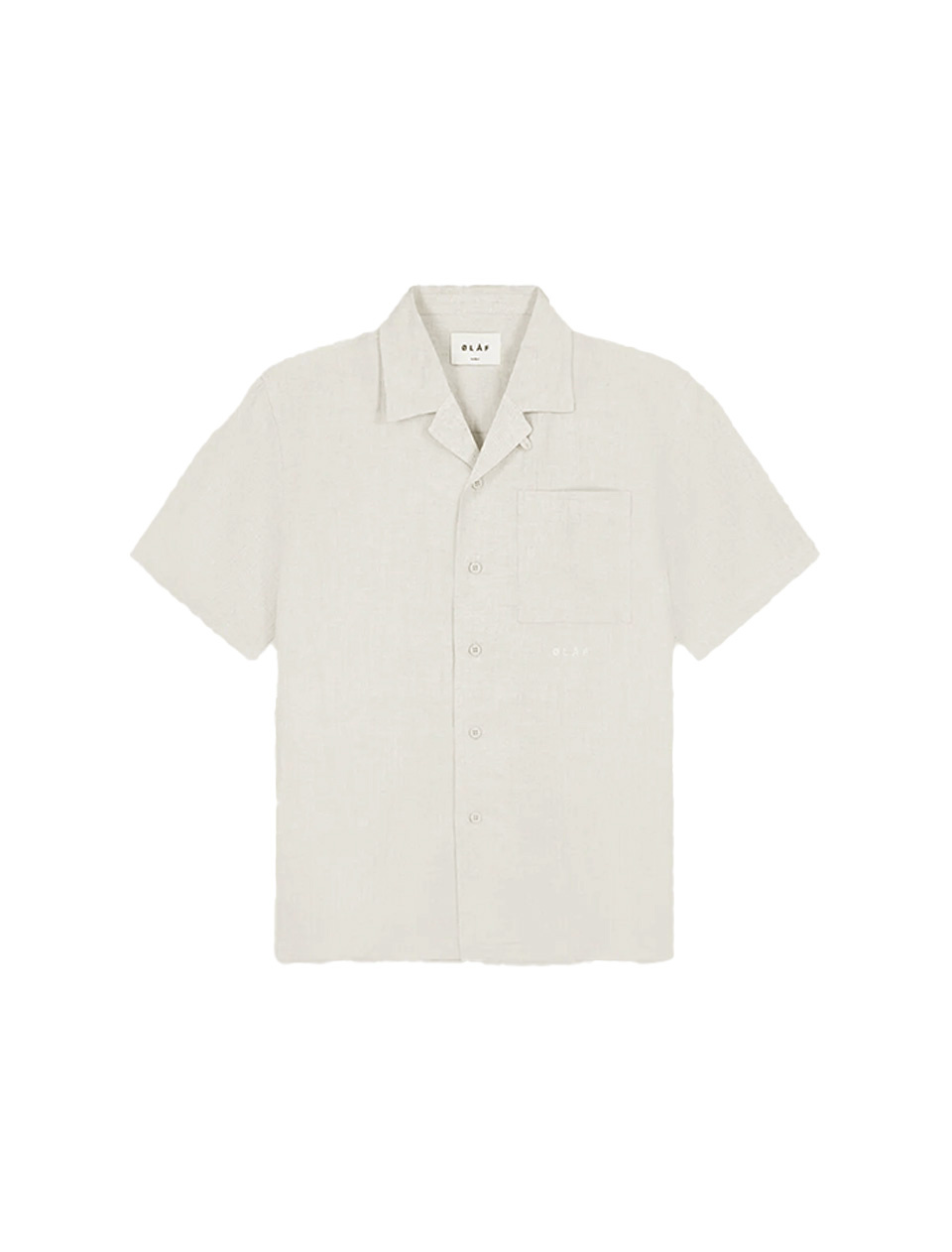 OLAF Linen Blend SS Shirt Off White