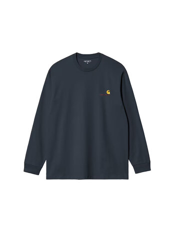 Carhartt WIP L/S American Script T-Shirt Deep Night