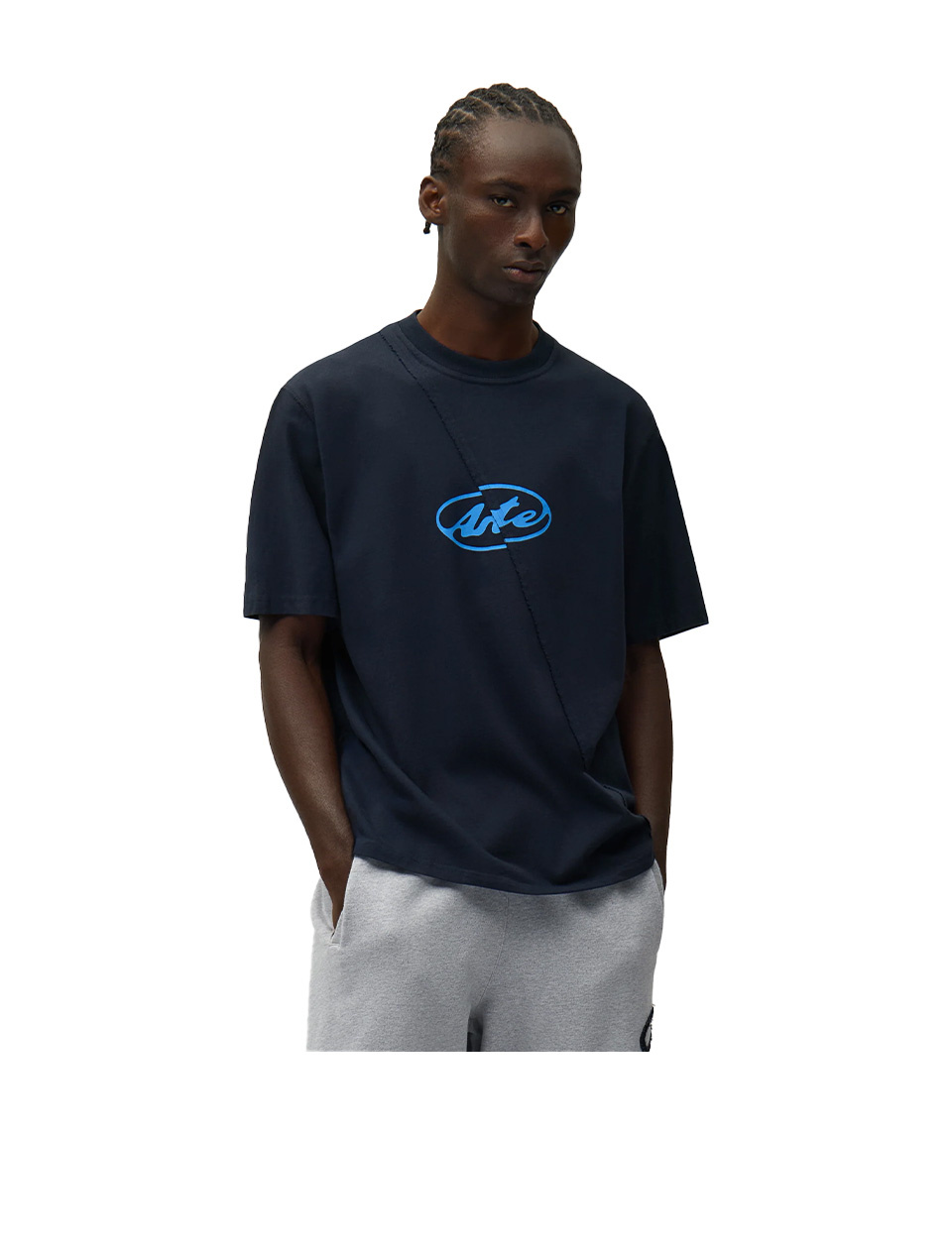 Arte Antwerp Circle Logo T-Shirt Navy