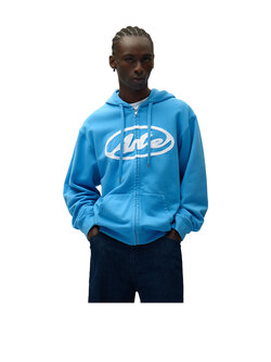 Arte Antwerp Circle Logo Zip Hoodie Blue