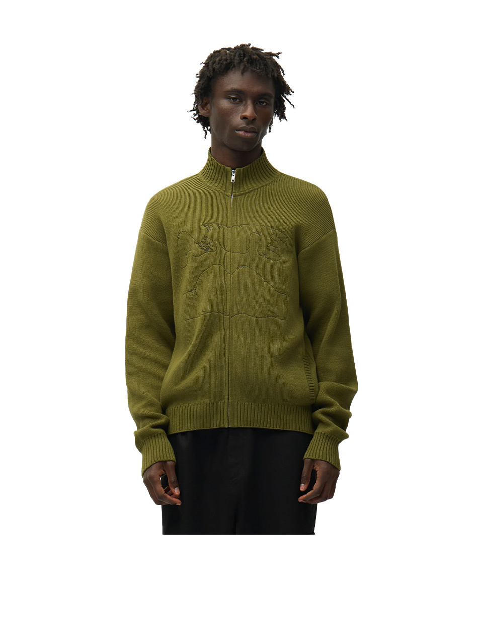 Arte Antwerp Diels Collar Cardigan Green