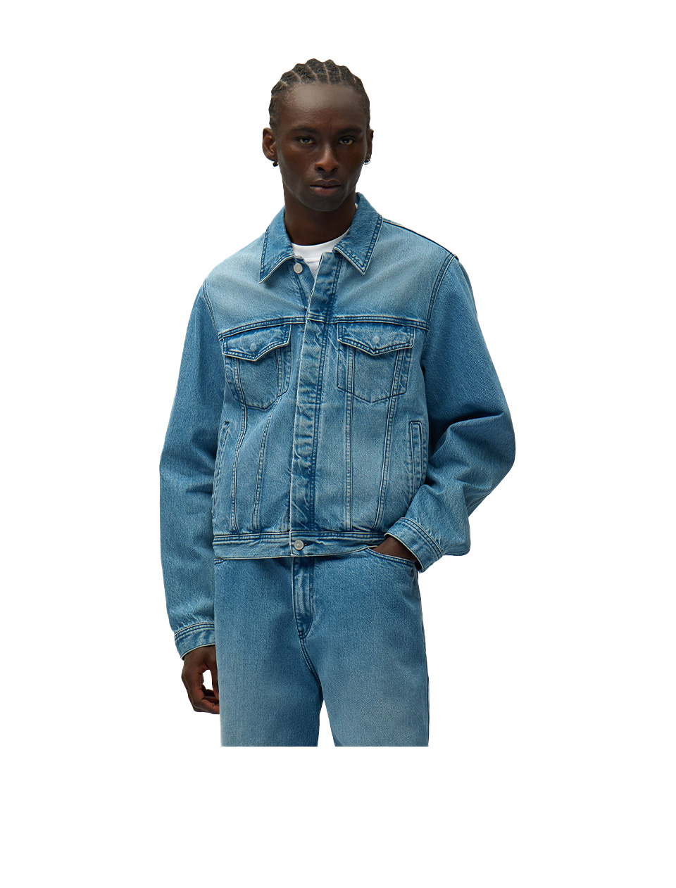 Arte Antwerp Circle Logo Jeans Jacket Denim Bleach