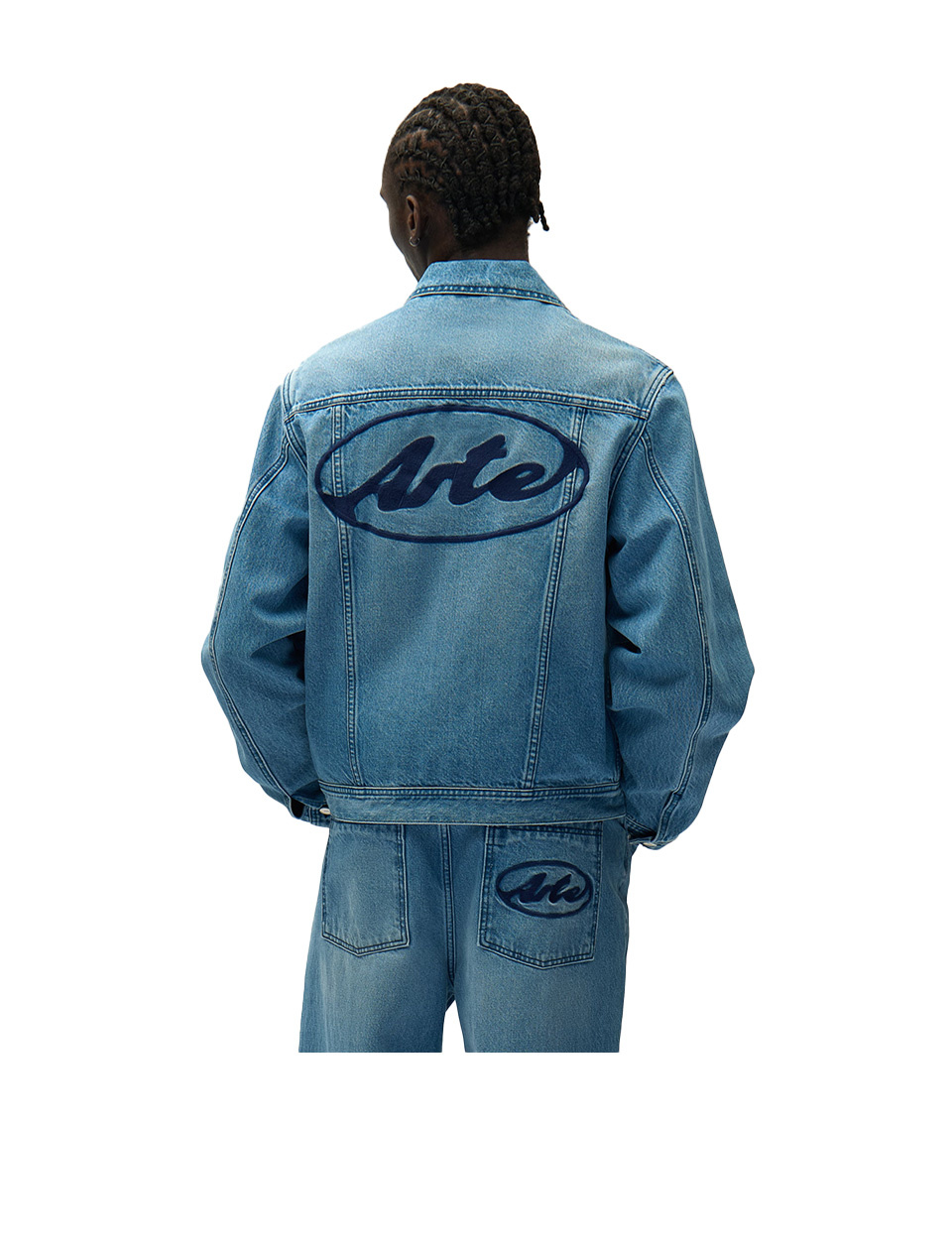 Arte Antwerp Circle Logo Jeans Jacket Denim Bleach