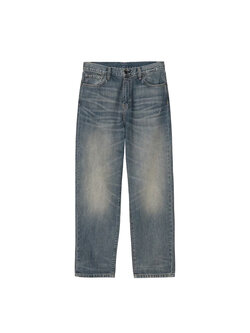 Carhartt WIP Aaron Pant Blue Worn Used Wash