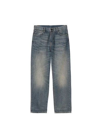 Carhartt WIP Aaron Pant Blue Worn Used Wash