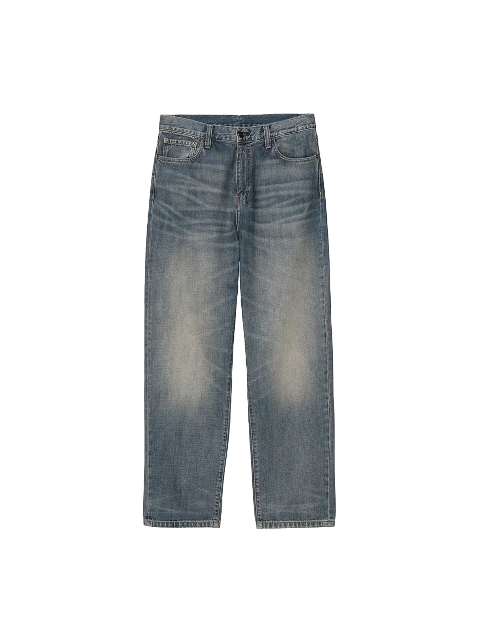 Carhartt WIP Aaron Pant Blue Worn Used Wash