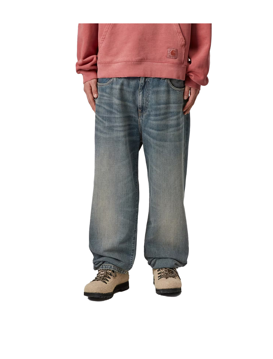 Carhartt WIP Aaron Pant Blue Worn Used Wash