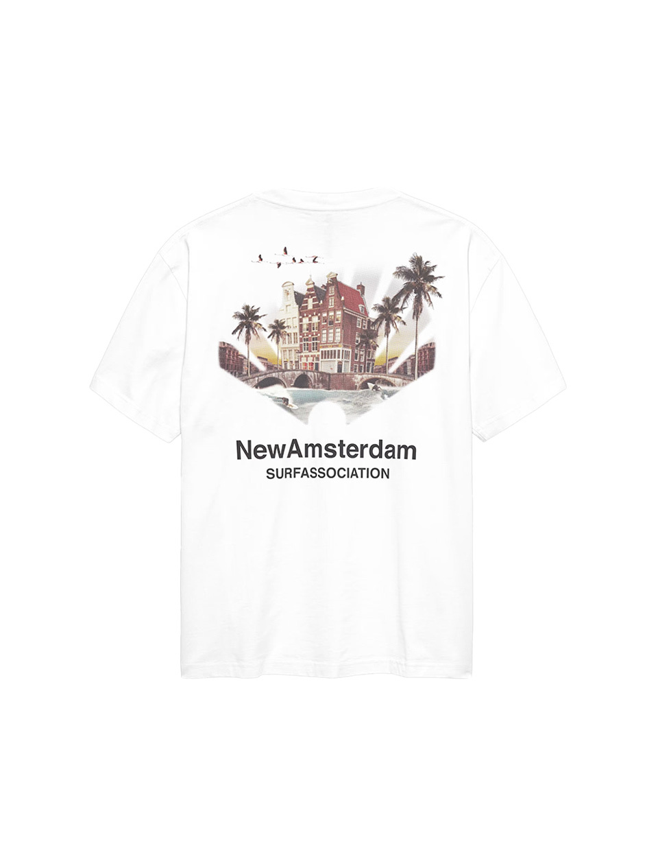 New Amsterdam Surf Association Tropical Tee White