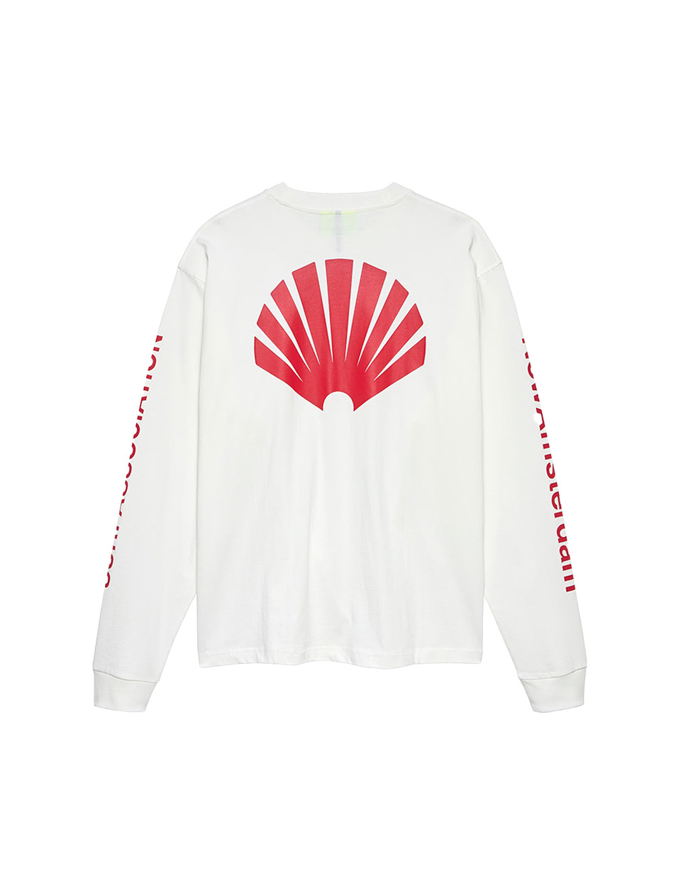 New Amsterdam Surf Association Logo Longsleeve Washed White Deep Red