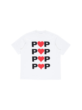 POP Trading Company Hearts T-Shirt White