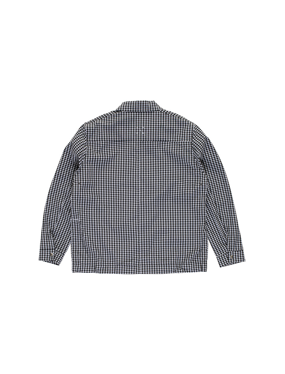 POP Trading Company Gingham Boxer Overshirt Black Off White