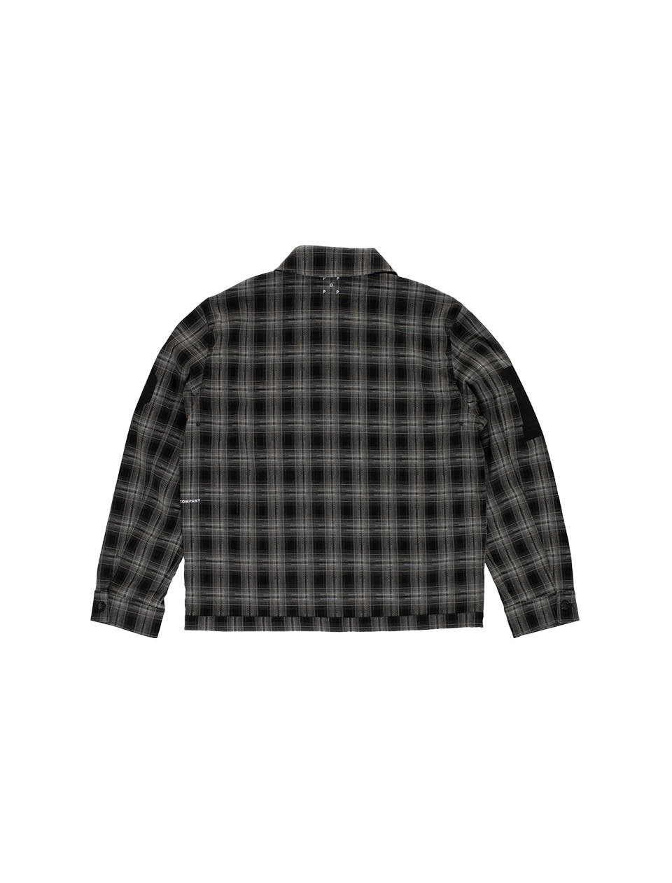 POP Trading Company Checked Football Jacket Charcoal