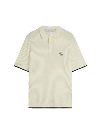Filling Pieces Fine Knit Polo Antique White