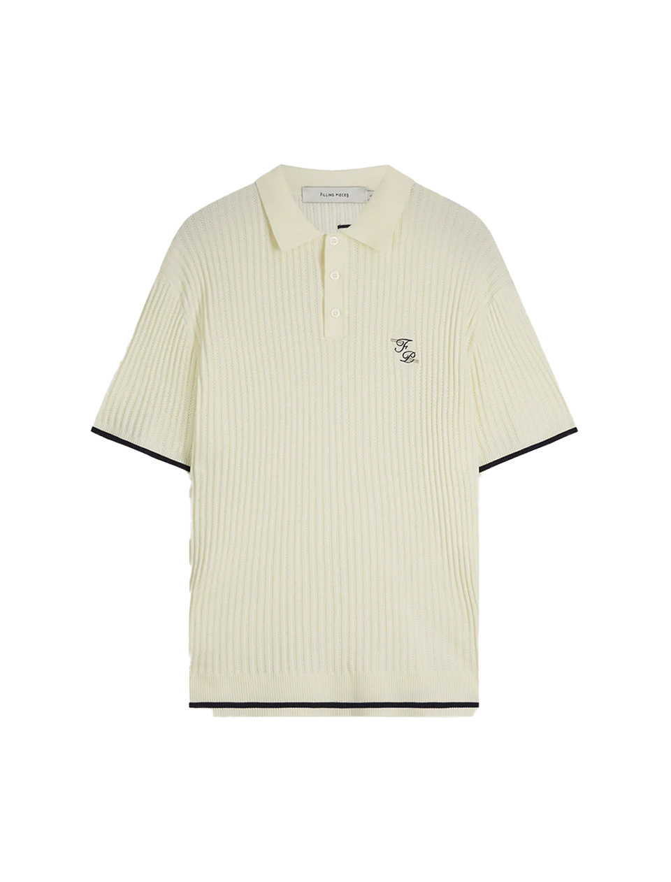 Filling Pieces Fine Knit Polo Antique White