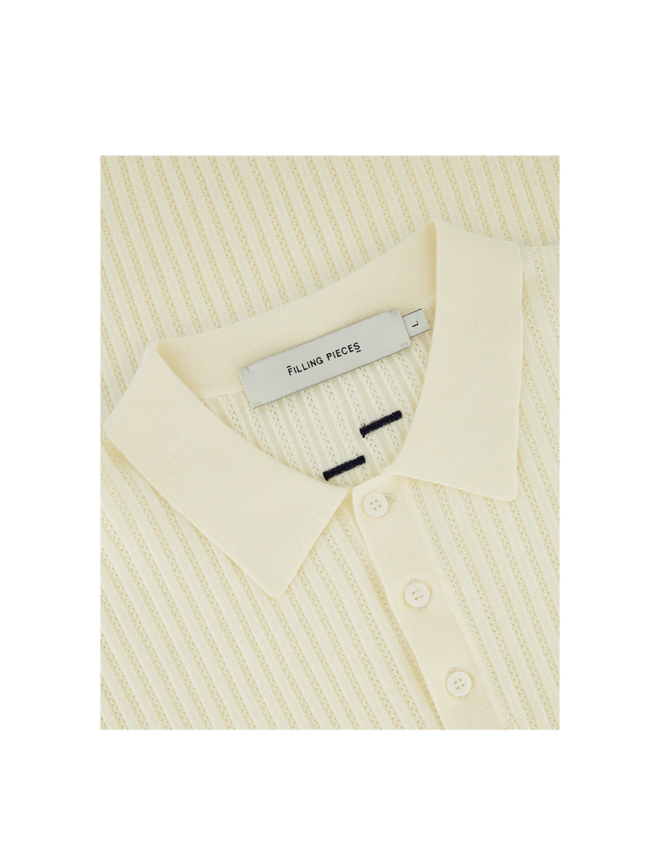 Filling Pieces Fine Knit Polo Antique White