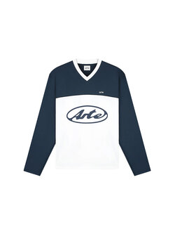 Arte Antwerp Circle Logo Longsleeve White Navy