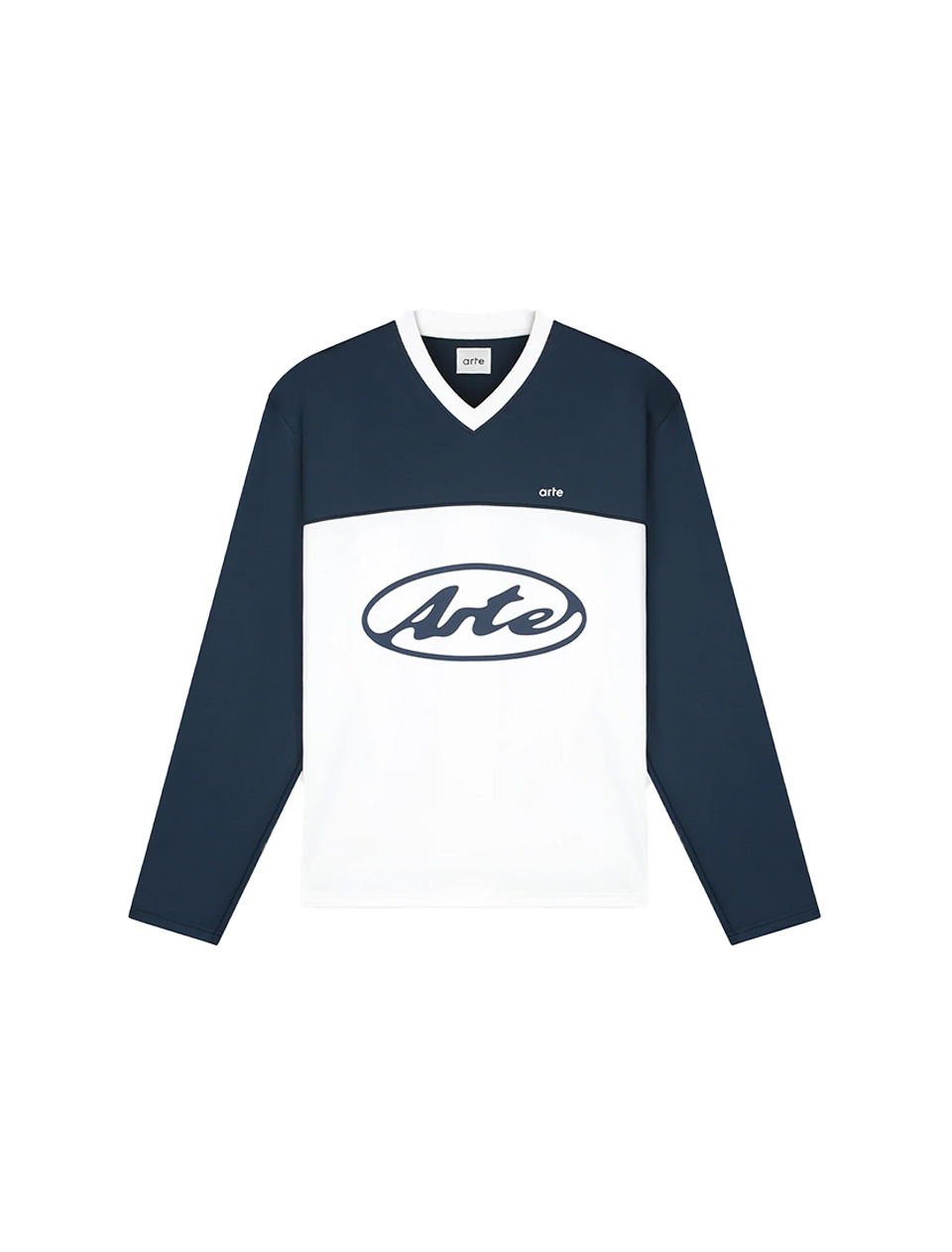 Arte Antwerp Circle Logo Longsleeve White Navy