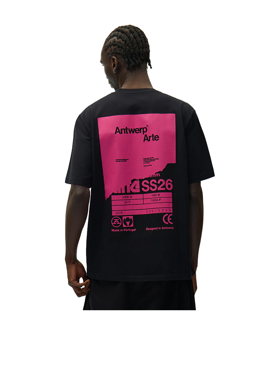 Arte Antwerp Back Poster T-Shirt Black