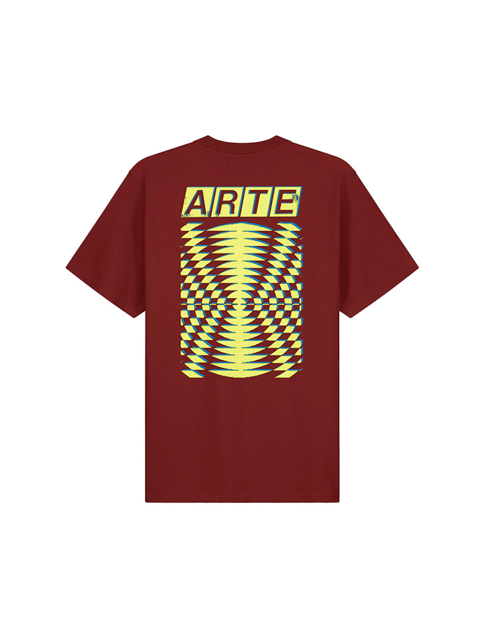 Arte Antwerp Abstract Back Print T-Shirt Bordeaux