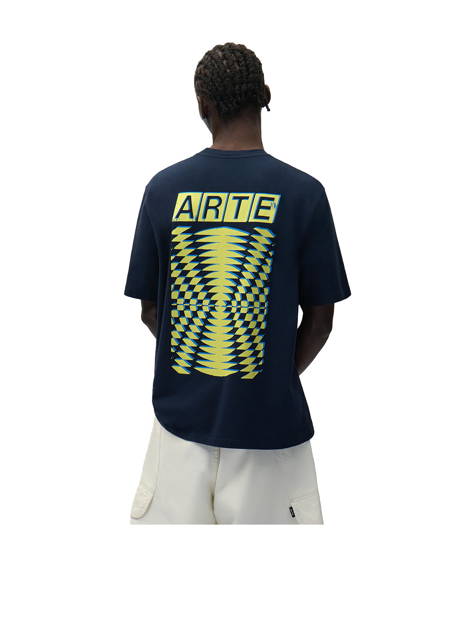 Arte Antwerp Abstract Back Print T-Shirt Navy