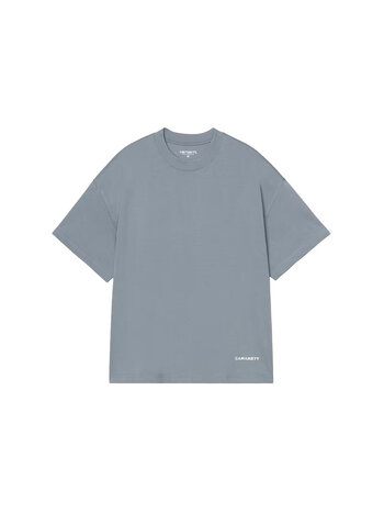 Carhartt WIP S/S Link Script T-Shirt Velvet Blue White
