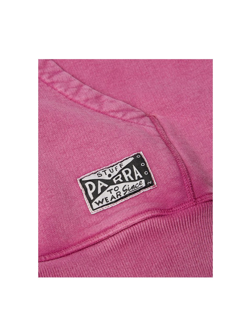 By Parra Not Fade Away Zip Hooded Sweatshirt Washed Tyrian Purple