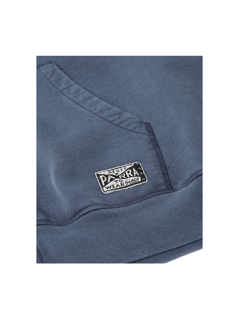 By Parra Not Fade Away Zip Hooded Sweatshirt Washed Dark Grey