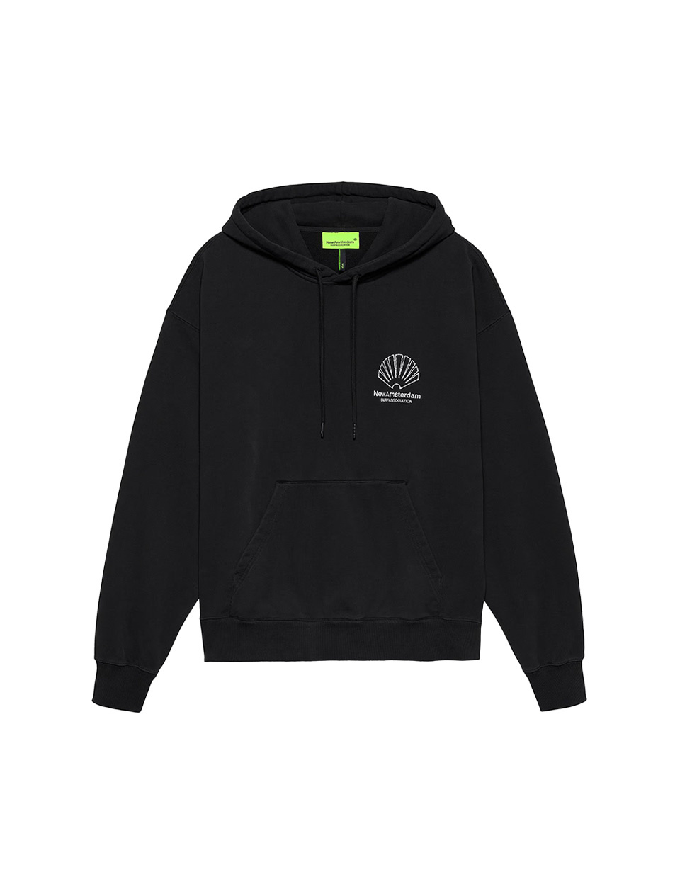 New Amsterdam Surf Association Logo Hoodie Black White