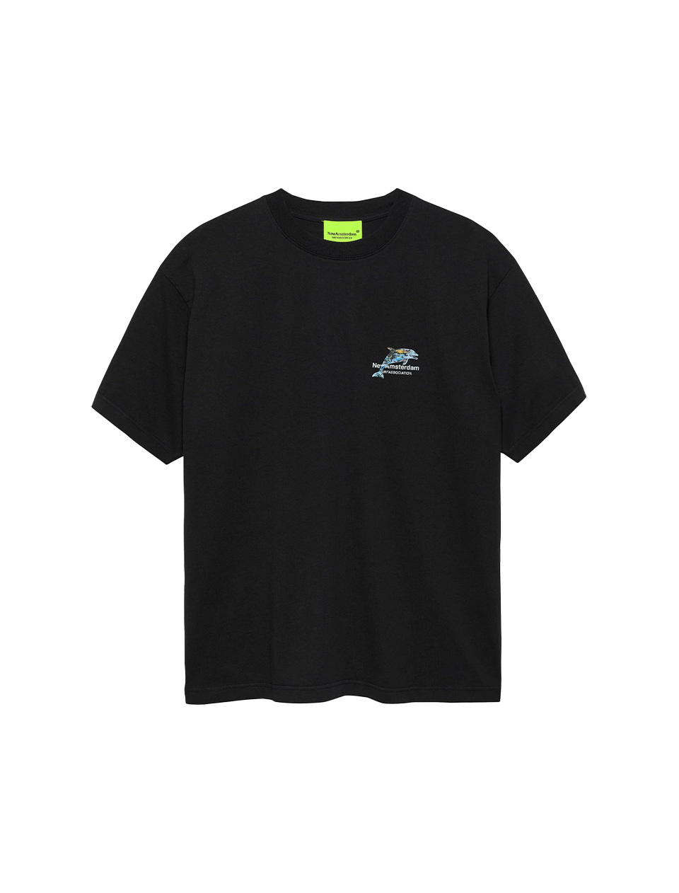 New Amsterdam Surf Association Dolphin Tee Black