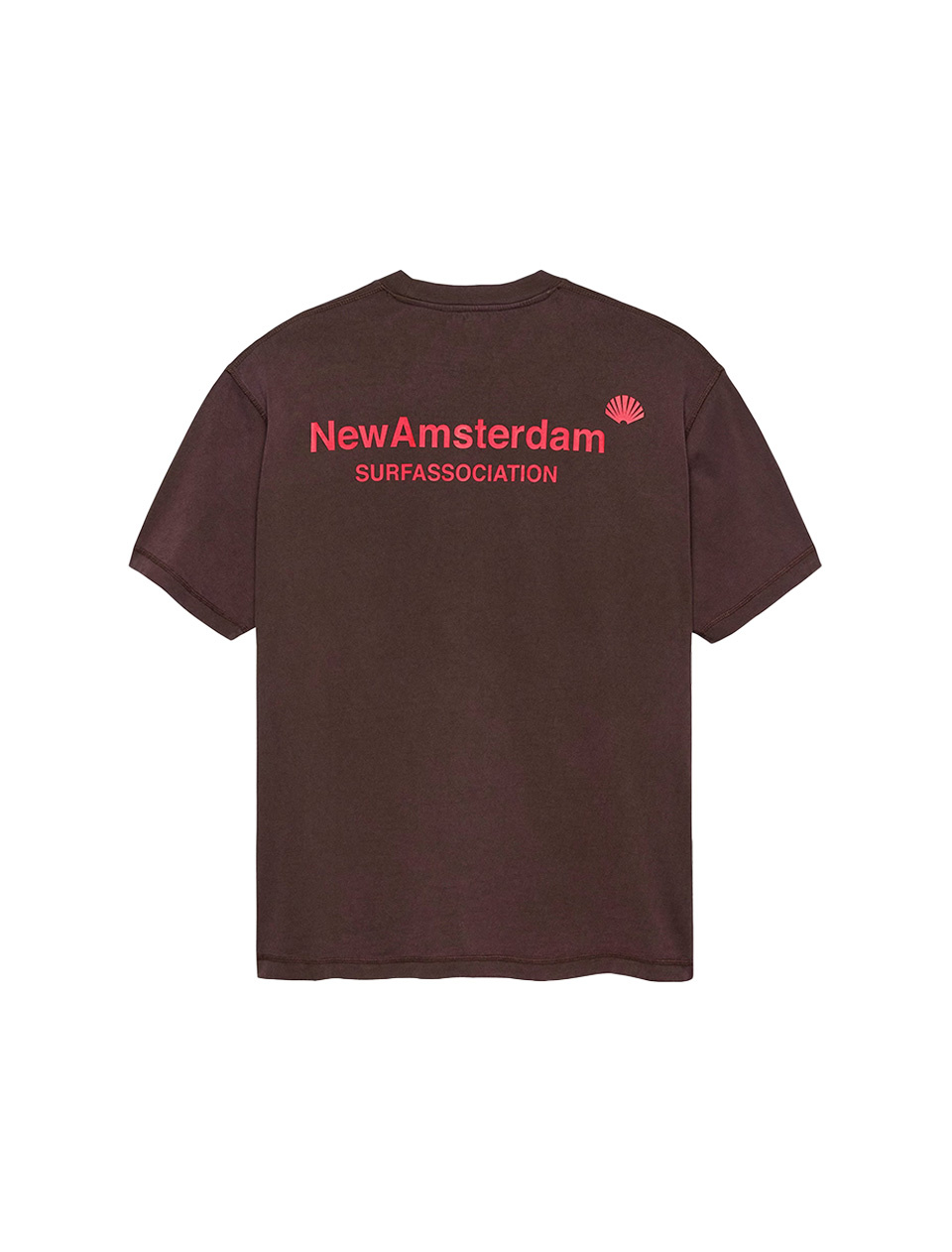 New Amsterdam Surf Association Logo Tee Walnut Deep Red