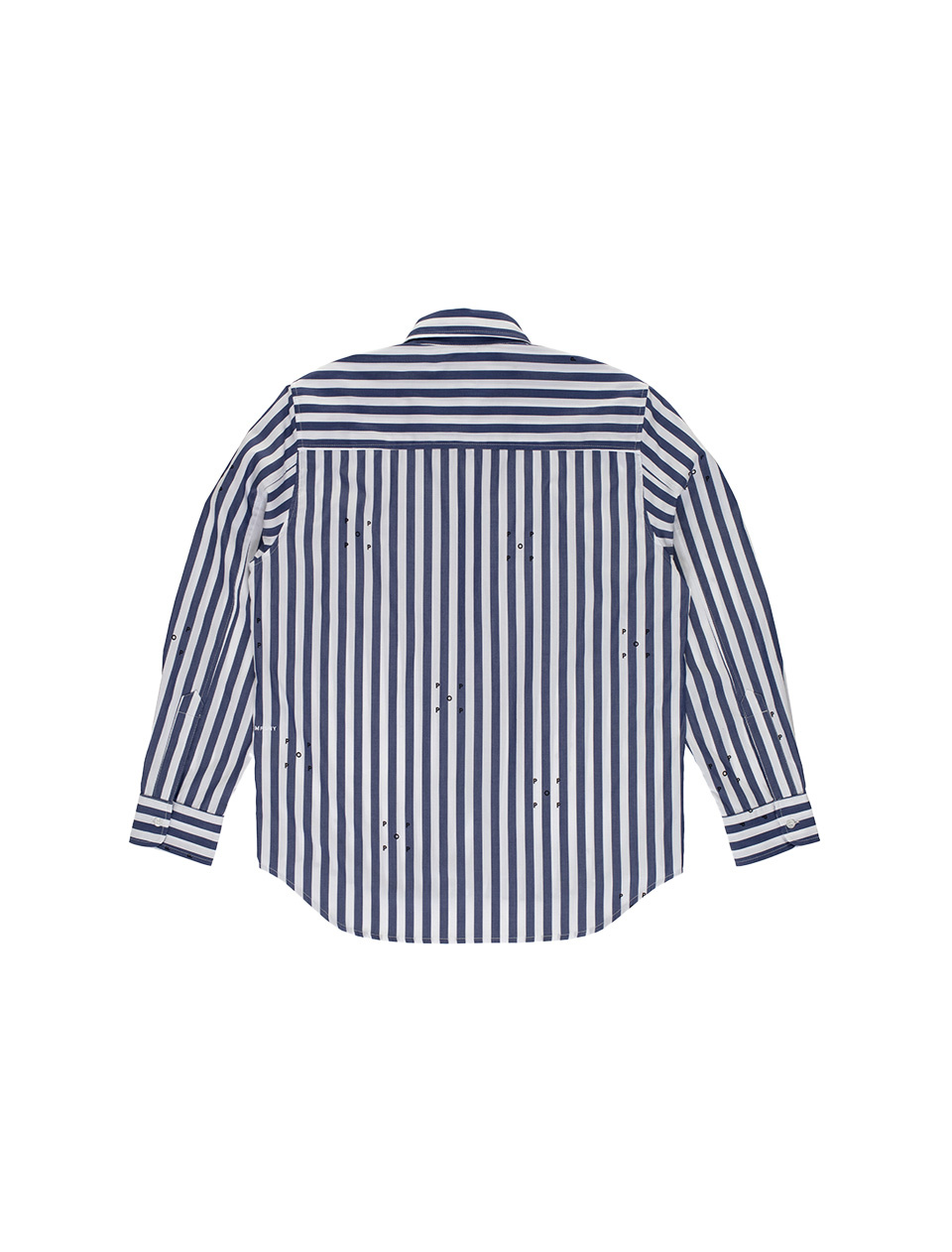 POP Trading Company Logo Stripe Shirt Navy White