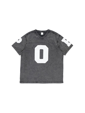 POP Trading Company Washed Football T-Shirt Black