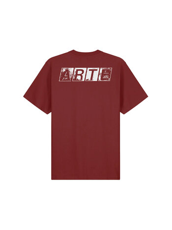 Arte Antwerp Faded Back Print T-Shirt Bordeaux