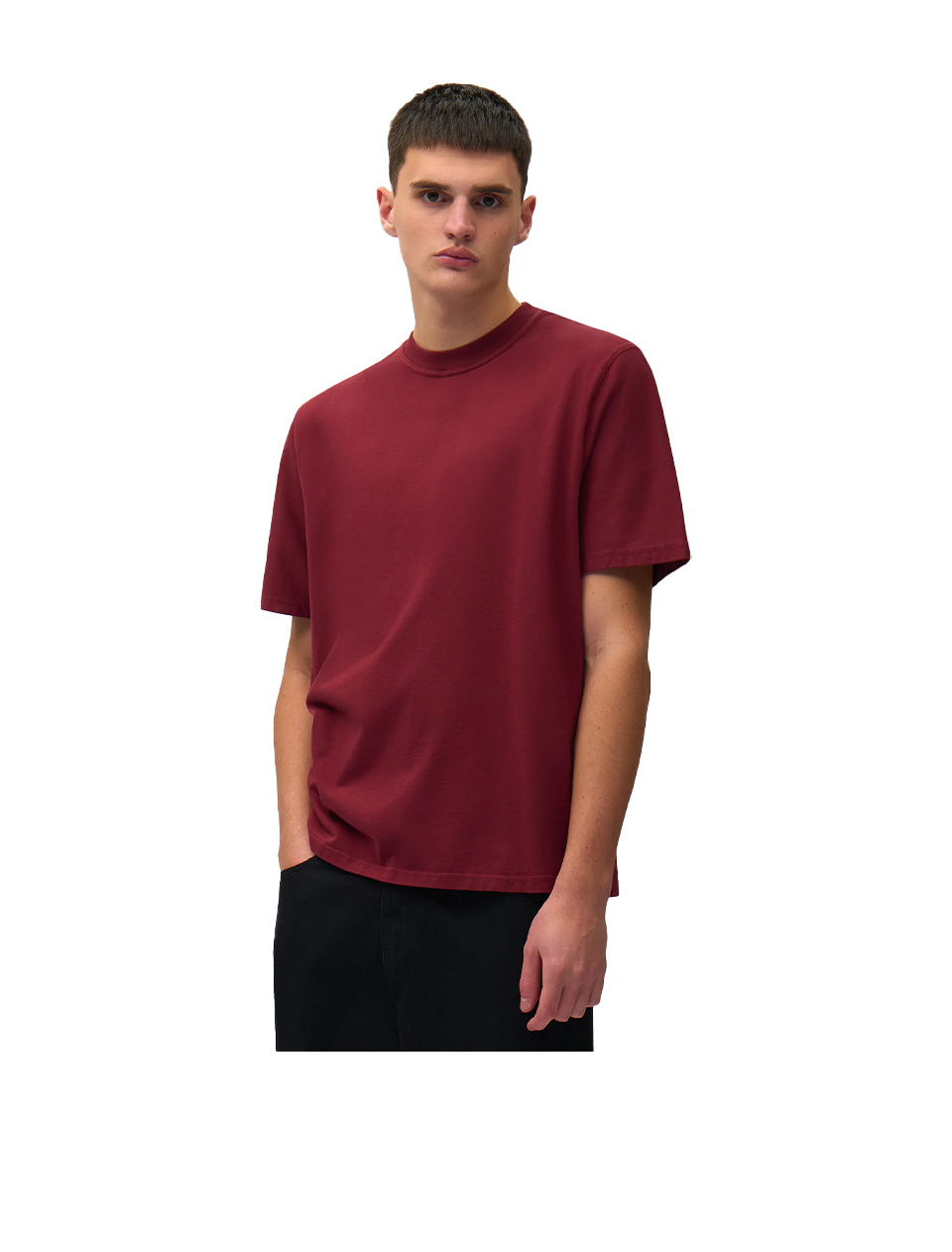 Arte Antwerp Faded Back Print T-Shirt Bordeaux