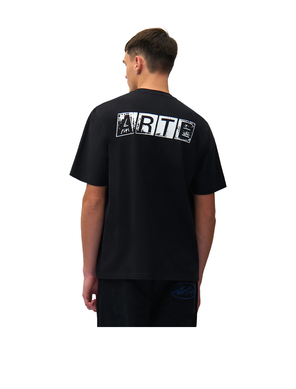 Arte Antwerp Faded Back Print T-Shirt Black