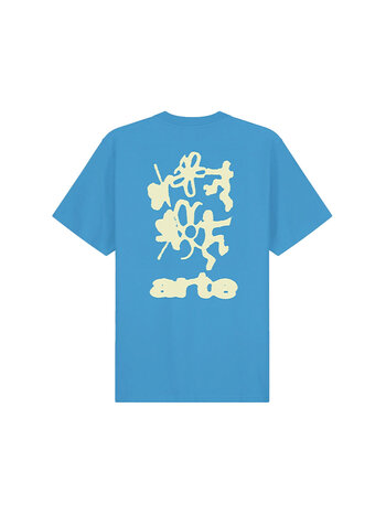 Arte Antwerp Blurry Back Print T-Shirt Blue
