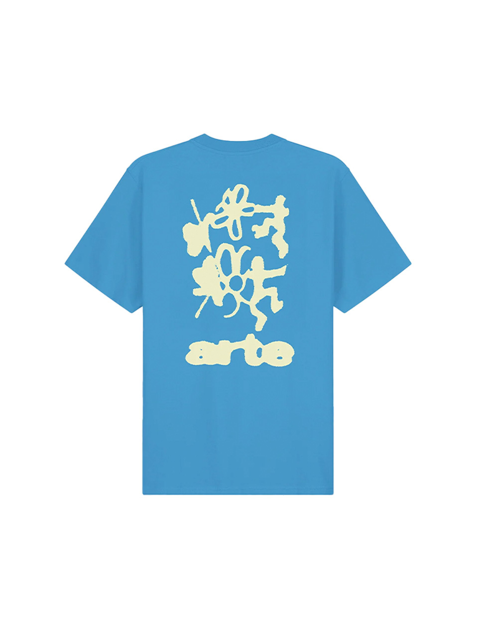 Arte Antwerp Blurry Back Print T-Shirt Blue