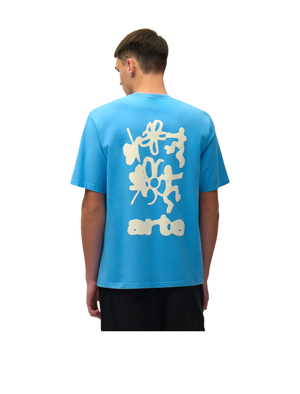 Arte Antwerp Blurry Back Print T-Shirt Blue
