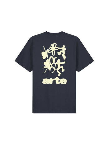 Arte Antwerp Blurry Back Print T-Shirt Navy
