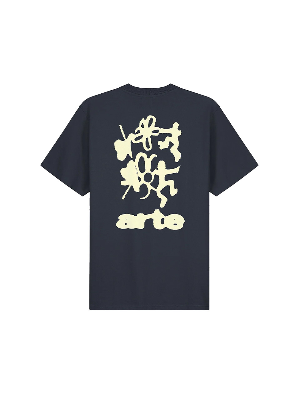 Arte Antwerp Blurry Back Print T-Shirt Navy