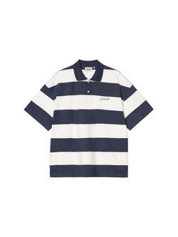 Carhartt WIP S/S Delray Polo Delay Stripe Blue