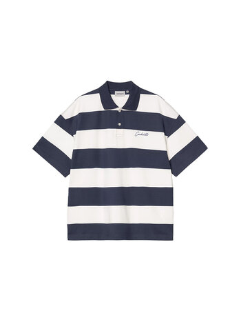 Carhartt WIP S/S Delray Polo Delay Stripe Blue