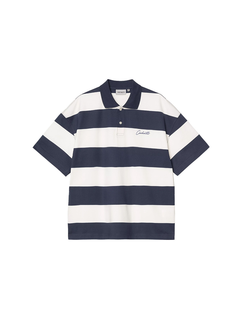 Carhartt WIP S/S Delray Polo Delay Stripe Blue