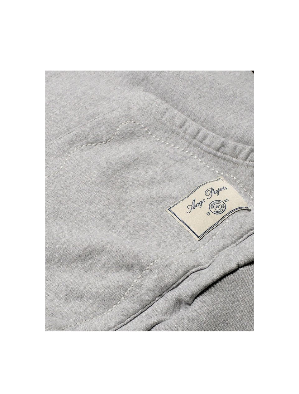 Ange Projects Big Stitch Hoodie Heather Grey