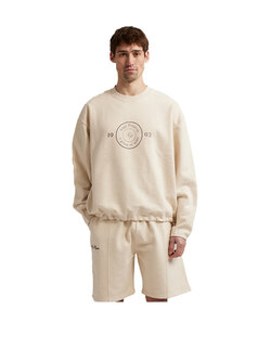 Ange Projects Gow Shield Adjustable Crewneck Oatmeal Melange