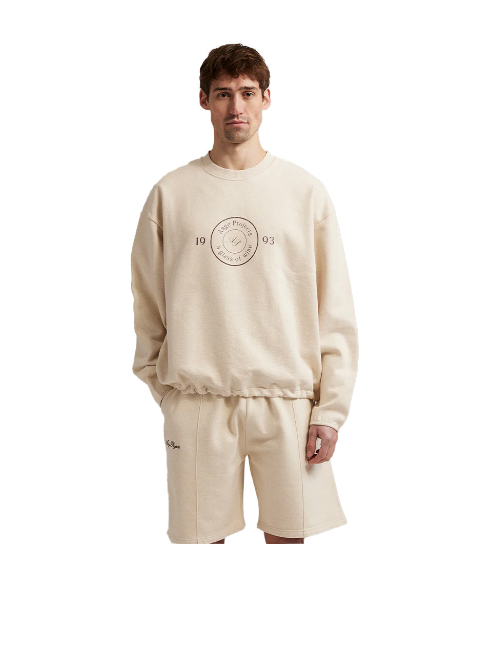 Ange Projects Gow Shield Adjustable Crewneck Oatmeal Melange