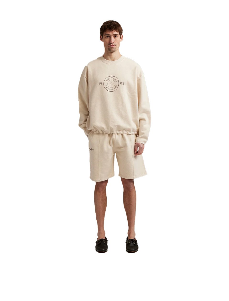 Ange Projects Gow Shield Adjustable Crewneck Oatmeal Melange