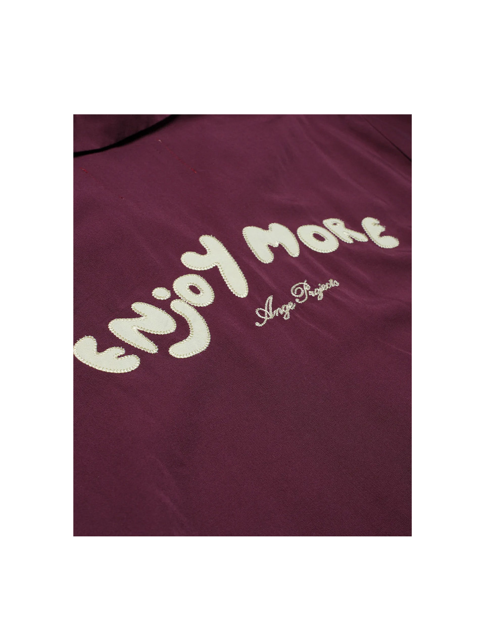 Ange Projects Enjoy More Bowling Shirt Bordeaux Red