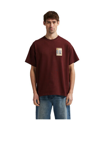 Ange Projects Day Window Patch T-Shirt Bordeaux Red