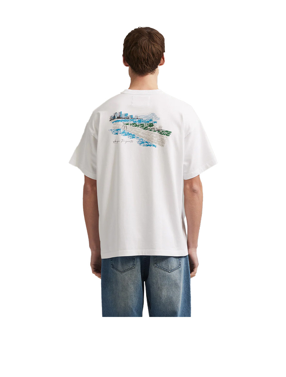 Ange Projects Postcard T-Shirt White